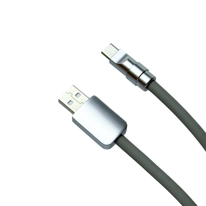 Two USB cables with different connectors on a white background