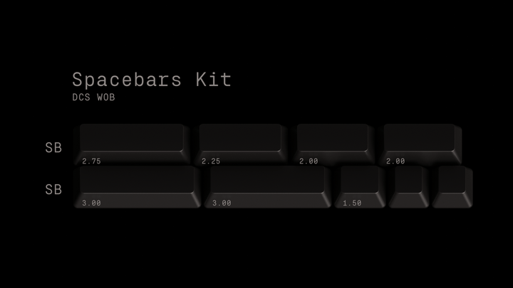 DCS WHITE ON BLACK KEYCAPS - ELOQUENT CLICKS