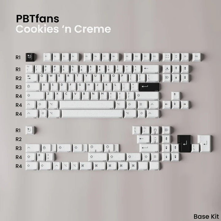 PBTFANS COOKIES'N CREME KEYCAP SET - ELOQUENT CLICKS