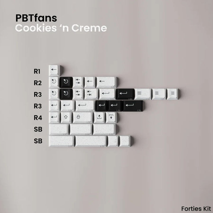 PBTFANS COOKIES'N CREME KEYCAP SET - ELOQUENT CLICKS