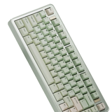 Keyboard with light green keys on a white background