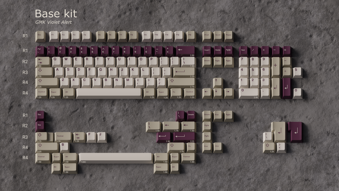 GMK CYL VIOLET ALERT KEYCAPS