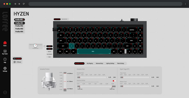 LOFREE HYZEN67 MAGNETIC KEYBOARD