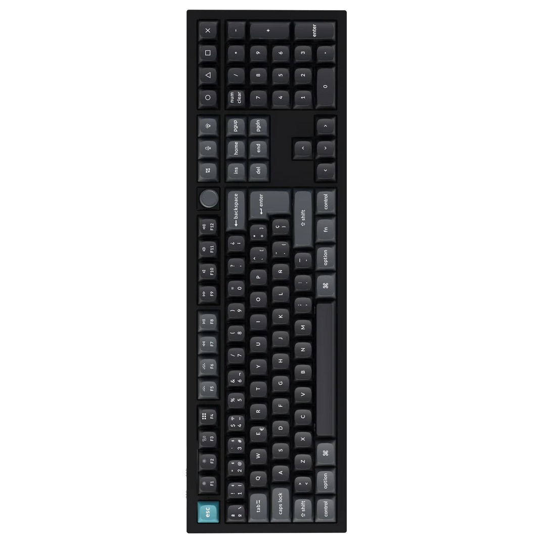 Black keyboard on a white background