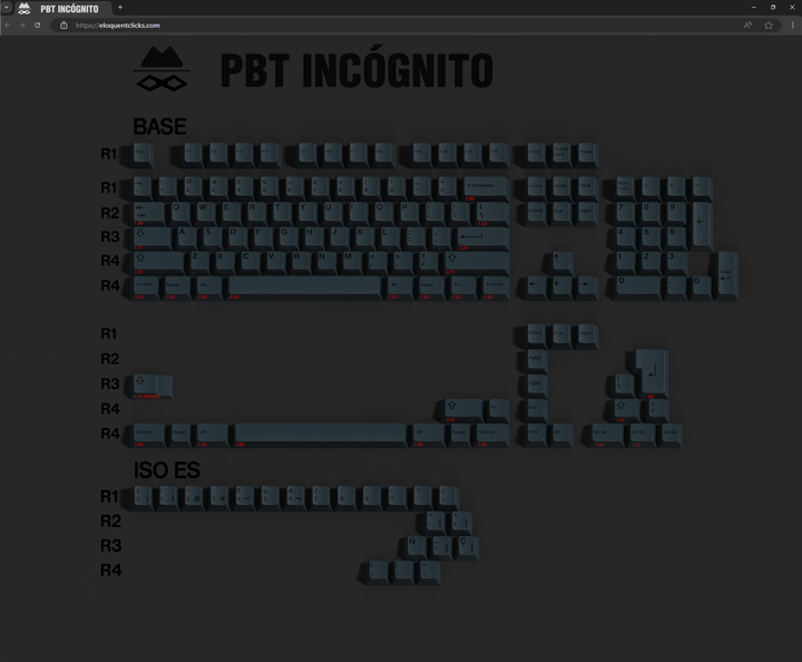 PBT INCOGNITO KEYCAPS