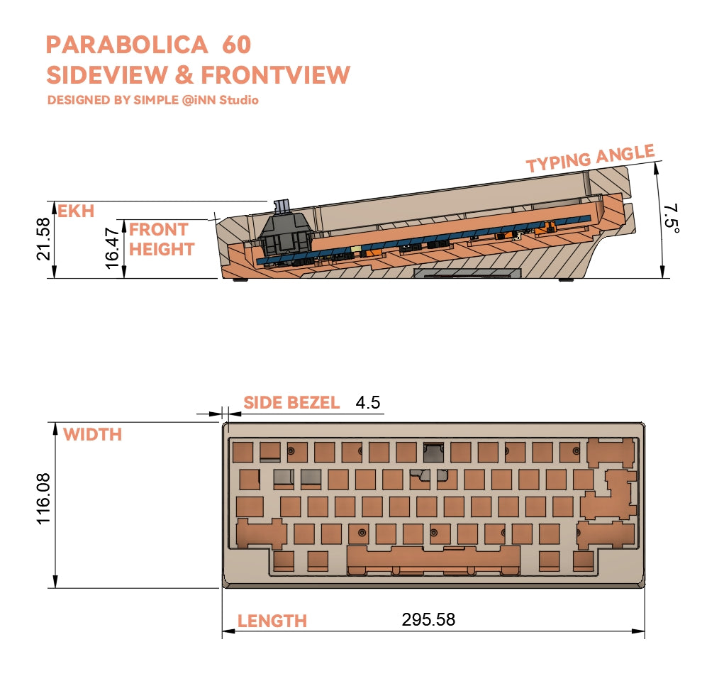 PARABOLICA60 MECHANICAL KEYBOARD KIT