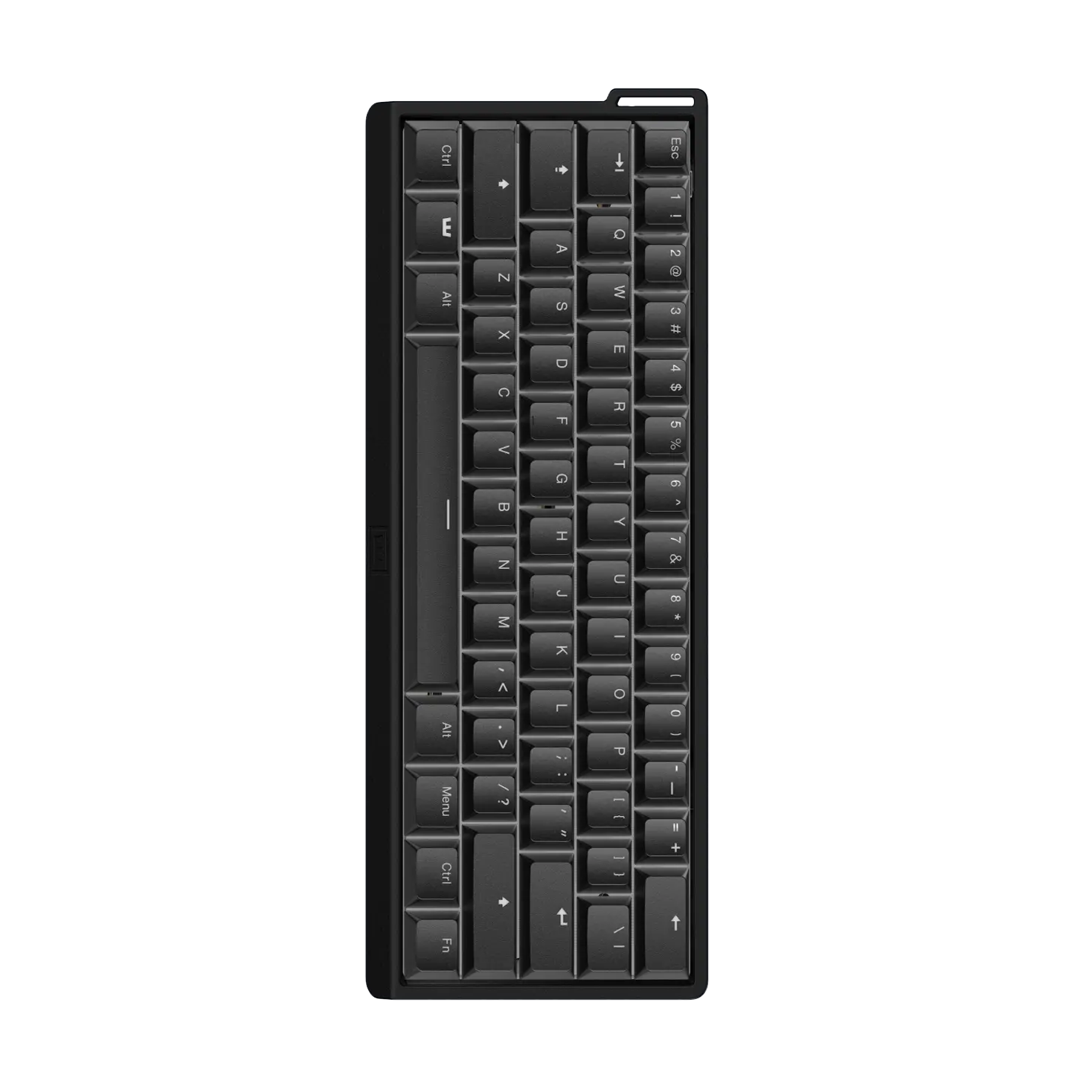 Black keyboard on a white background