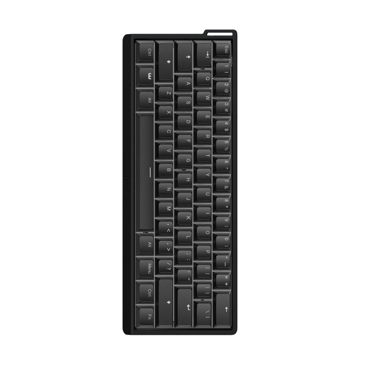 Black keyboard on a white background