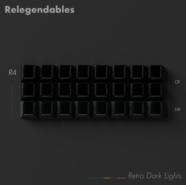 PBTFANS RETRO DARK LIGHTS KEYCAPS - ELOQUENT CLICKS