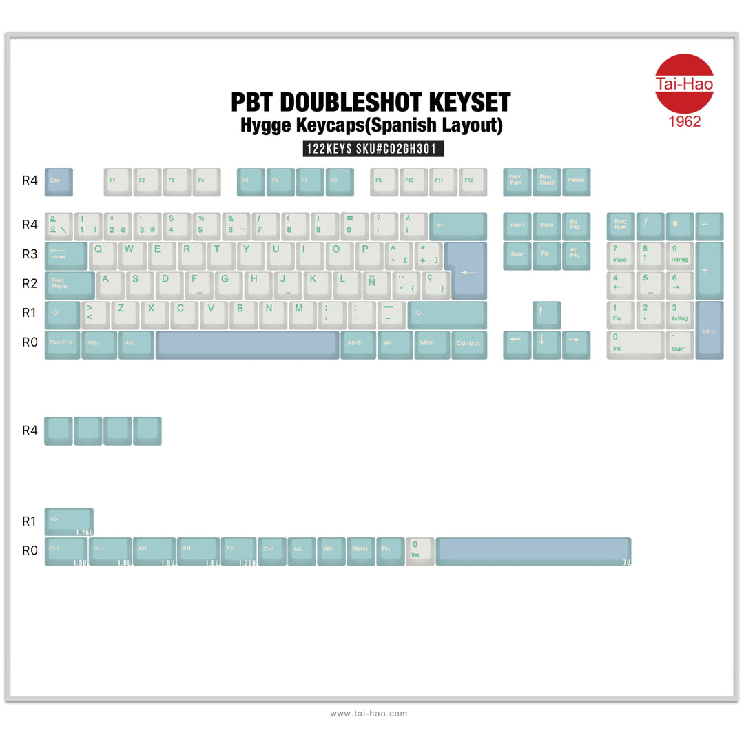 TAI-HAO HYGGE KEYCAP SET - ISO ES - ELOQUENT CLICKS