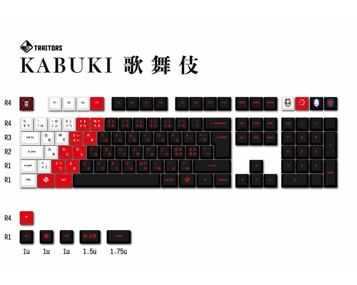 TRAITORS KABUKI KEYCAP SET ISO ESPAÑOL - ELOQUENT CLICKS